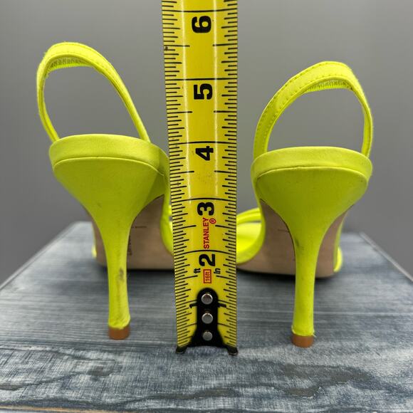 NEW Larroudé Women’s Annie Slingback Stiletto Sandals Yellow Size 6.5 - Picture 4 of 10